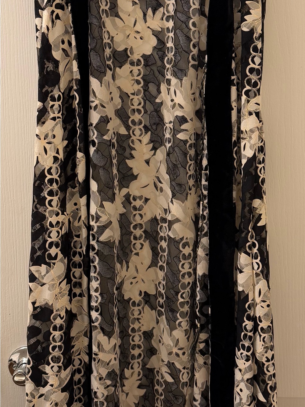 NEW Black Lace Floral Overlay Dress Sleeveless Velvet Trim Sheer Boho Midi